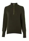 Thumbnail 1 of Holland Cooper Women's Tori Quarter Zip Knit - Forest Green