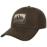 Thumbnail 5 of Stetson Exploring Since 1865 Waxed Cotton Baseball Cap - Dark Brown