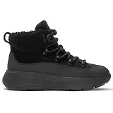 Thumbnail 1 of FitFlop Women's F-MODE Teddy-Collar Warm Suede Lace-Up Booties - All Black