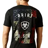 Thumbnail 4 of Ariat Men's Ariat Faded Bull T-Shirt - Black