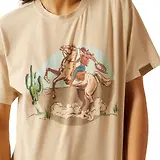 Thumbnail 3 of Ariat Women's Ride On T-Shirt - Oyster Grey Mineral Wash