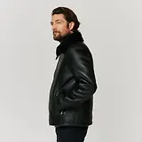Thumbnail 5 of Oliver Sweeney Men's Follakilla Double Faced Shearling Jacket - Black