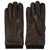Thumbnail 1 of Oliver Sweeney Men's Faversham Deer Leather Gloves - Dark Brown