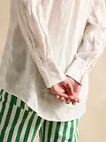 Thumbnail 6 of Joules Women's Selene Linen Ruffle Shirt - White