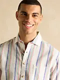 Thumbnail 3 of Joules Men's Long Sleeve Linen Shirt - Multi Stripe