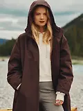 Thumbnail 4 of Joules Women's Coverall Oversized Fleece Lined Waterproof Coat - Chocolate Brown