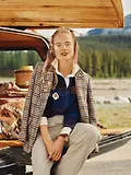 Thumbnail 3 of Joules Women's Flannel Hallie Pull-On Trousers - Navy Stripe