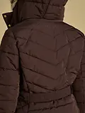 Thumbnail 11 of Joules Women's Aspen Showerproof Padded Coat with Faux Fur Hood - Chocolate Brown