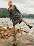 Thumbnail 7 of Joules Women's Oakfield Short Neoprene-Lined Wellies - Black/Animal