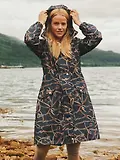 Thumbnail 8 of Joules Women's Holkham Waterproof Packable Hooded Raincoat - Navy Blue Bridle