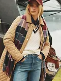 Thumbnail 2 of Joules Women's Langtree Scarf - Berry & Navy