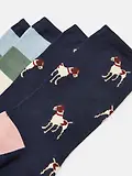 Thumbnail 2 of Joules Women's Everyday Socks 2 Pack UK 4-8- Navy/Pink