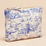 Thumbnail 2 of Joules Women's Carrywell Zip Pouch - Blue Toile