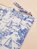 Thumbnail 5 of Joules Women's Carrywell Zip Pouch - Blue Toile