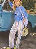 Thumbnail 3 of Joules Women's Linen Trousers - Multi Stripe