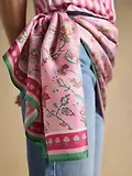 Thumbnail 6 of Joules Women's Windsor Silk Scarf - Pink