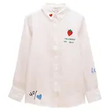 Thumbnail 1 of Joules Women's Set Match Tennis Theme 100% Linen Shirt - Chalk
