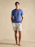 Thumbnail 3 of Joules Men's Harford Short Sleeve Top & Pyjama Set With Packable Travel Bag - Blue Toile