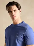 Thumbnail 5 of Joules Men's Harford Short Sleeve Top & Pyjama Set With Packable Travel Bag - Blue Toile