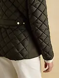 Thumbnail 11 of Joules Women's Braemar Luxe Showerproof Diamond Quilted Coat - Khaki Green