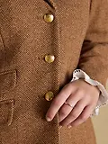 Thumbnail 8 of Joules Women's Canterly Formal Tweed Suit Blazer - Brown Herringbone