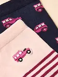 Thumbnail 2 of Joules Women's Everyday Socks 2 Pack UK 4-8 - Navy/Pink