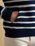 Thumbnail 5 of Joules Women's Milbourne Cotton Blend Hoodie - Navy & Cream Striped