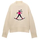 Thumbnail 1 of Joules Women's Abigail High Neck Ski Jumper - Cream