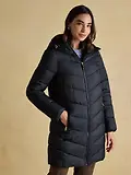 Thumbnail 2 of Joules Women's Moorsdale Mid Length Showerproof Padded Coat with Hood - Navy
