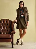 Thumbnail 4 of Joules Women's Bramble Tweed Skirt - Brown