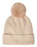 Thumbnail 1 of Joules Women's Effie Knitted Bobble Hat - Camel