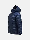 Thumbnail 8 of Peak Performance Men's Helium Down Hooded Jacket - Blue Shadow
