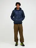 Thumbnail 3 of Peak Performance Men's Helium Down Hooded Jacket - Blue Shadow