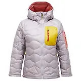 Thumbnail 1 of Peak Performance Women's Helium Utility Down Hooded Jacket - Misty Lavender/Canary Lime