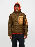 Thumbnail 2 of Peak Performance Men's Helium Utility Down Hooded Jacket - Meadow Moss / Sierra Sand