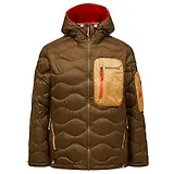 Thumbnail 1 of Peak Performance Men's Helium Utility Down Hooded Jacket - Meadow Moss / Sierra Sand