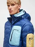 Thumbnail 8 of Peak Performance Men's Helium Utility Down Hooded Jacket - Summit Sky/Snowmelt