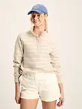 Thumbnail 3 of Joules Women's Southwold Button Down Striped Sweatshirt - Oatmarl