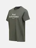 Thumbnail 3 of Peak Performance Men's Original Tee - Pine Needle/ Off White