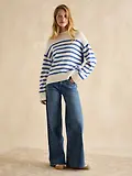 Thumbnail 4 of Joules Women's Alexandra Stripe Jumper - Cream/Blue