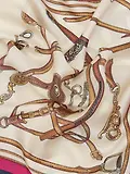 Thumbnail 3 of Joules Women's Windsor Long Silk Scarf - Berry/Ecru
