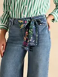 Thumbnail 6 of Joules Women's Highgrove Skinny Scarf - Navy Floral