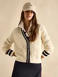 Thumbnail 2 of Joules Women's Centre Court Cable Knit Cardigan - Cream