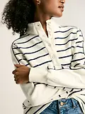 Thumbnail 7 of Joules Women's Southwold Button Down Striped Sweatshirt - Navy