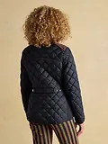 Thumbnail 3 of Joules Women's Braemar Luxe Showerproof Diamond Quilted Coat - Navy Blue