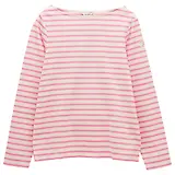 Thumbnail 1 of Joules Women's Harbour Boat Neck 100% Cotton Long Sleeve Breton Top - Cream/Pink