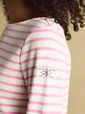 Thumbnail 5 of Joules Women's Harbour Boat Neck 100% Cotton Long Sleeve Breton Top - Cream/Pink