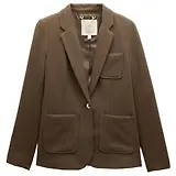 Thumbnail 1 of Joules Women's Albury Badged Jersey Blazer - Chocolate Brown