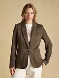Thumbnail 2 of Joules Women's Albury Badged Jersey Blazer - Chocolate Brown