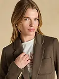 Thumbnail 8 of Joules Women's Albury Badged Jersey Blazer - Chocolate Brown
